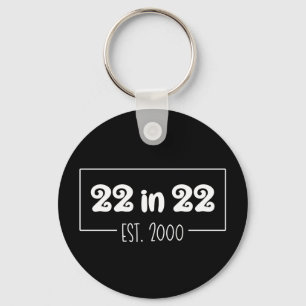 Llavero 22 en el 22 Est 2000 22nd Birthday
