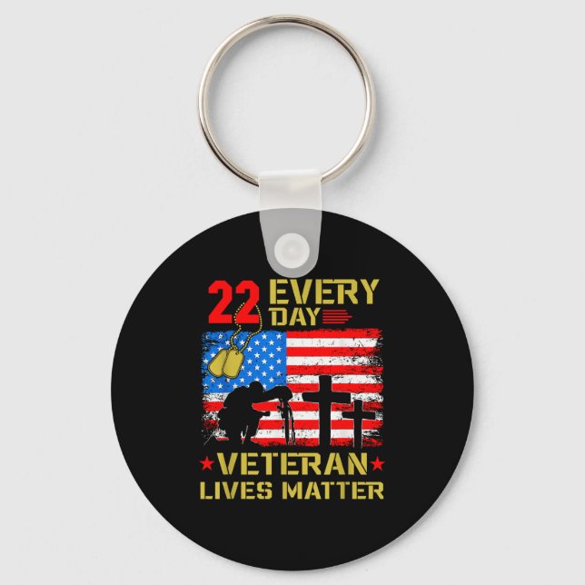 Llavero 22 Veterans A Day Veteran Suicide Prevention Aware (Anverso)