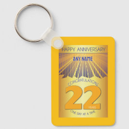 Llavero 22 Year Sober Anniversary | Golden Ray 12 Step