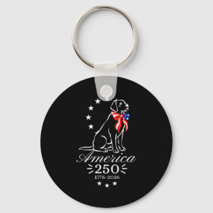Llavero 250 aniversario labrador retriever américa 250