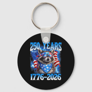 Llavero 250 Año Americano 250 Aniversario Usa Mapache 4t