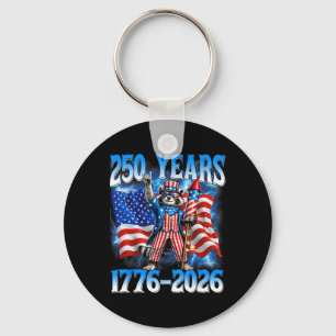 Llavero 250 Año Americano 250 Aniversario Usa Mapache 4t