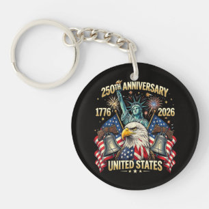 Llavero 250 años aniversario americano 1776-2026 bandera d