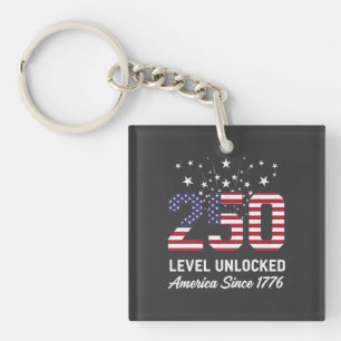 Llavero 250 Años Nivel Desbloqueado América 1776 Patriótic