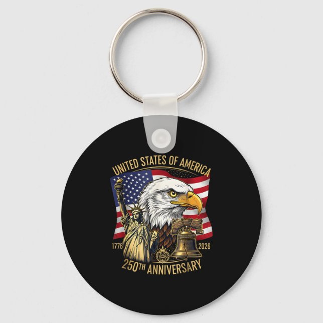 Llavero 250 Years 1776-2026 250th Birthday Eagle Liberty B (Anverso)