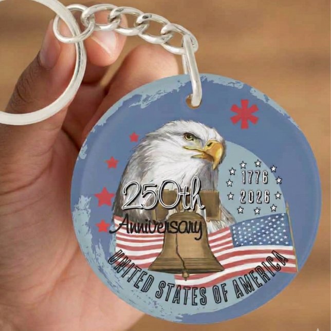 Llavero 250 Years of America Eagle & Liberty We The People (250 Years of America Eagle & Liberty We The People Keychain)
