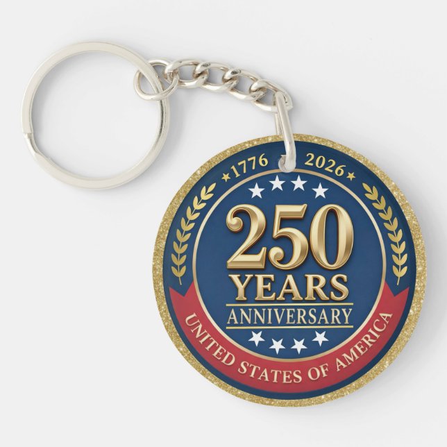 Llavero 250th Anniversary USA Patriotic | 1776–2026 (Frente)