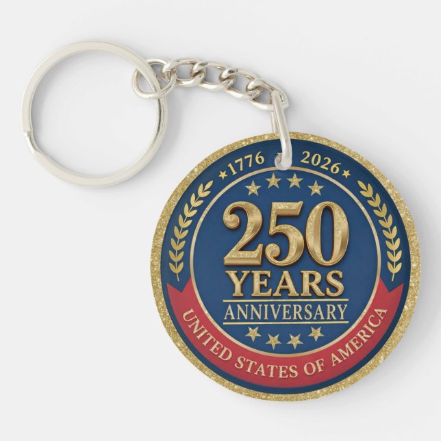 Llavero 250th Anniversary USA Patriotic | 1776–2026 (Frente)
