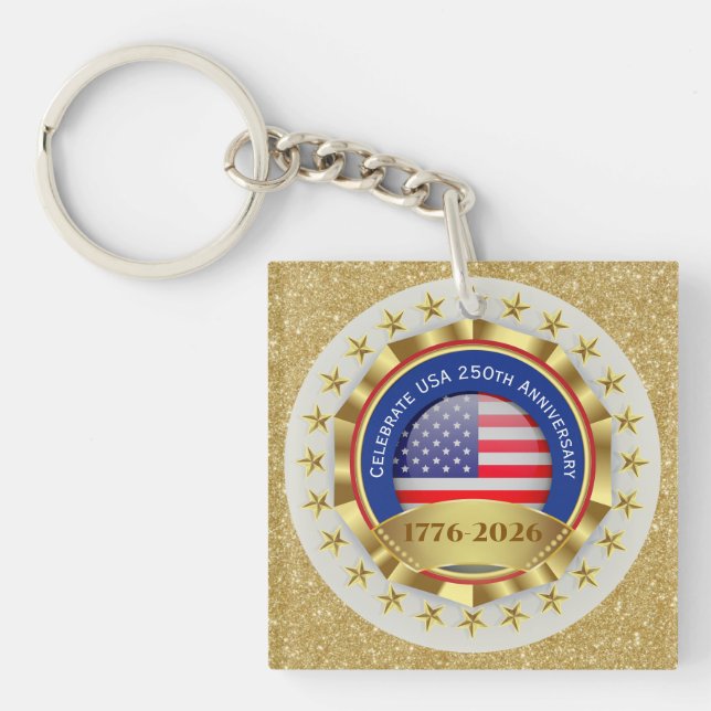 Llavero 250th Anniversary USA Patriotic | 1776–2026 (Frente)