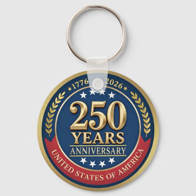 Llavero 250th Anniversary USA Patriotic | 1776–2026 (Anverso)