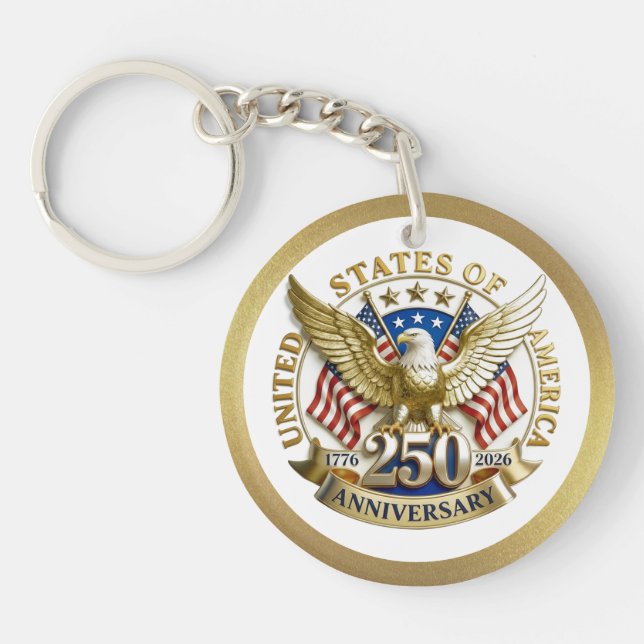 Llavero 250th Anniversary USA Patriotic | 1776–2026 (Frente)