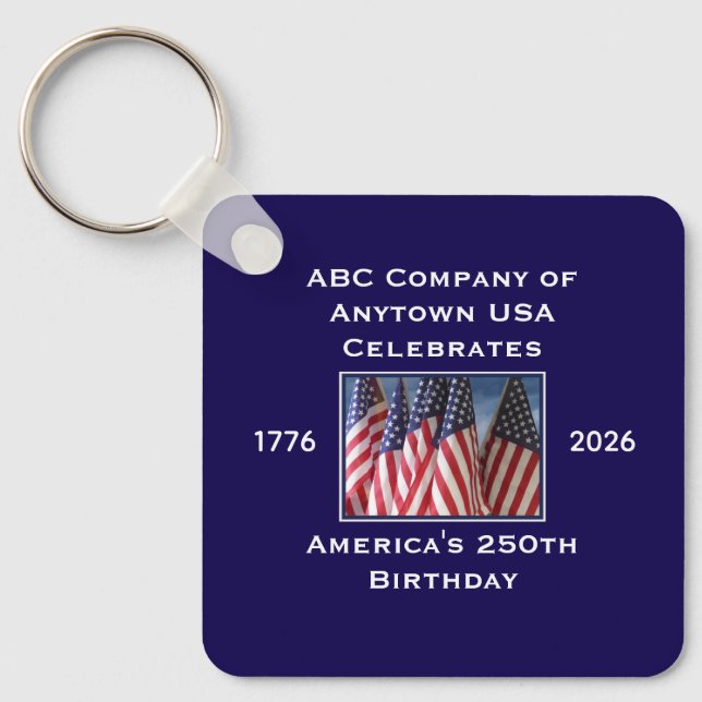 Llavero 250th Anniversary USA Patriotic Flags  (Anverso)