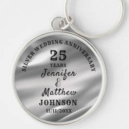 Llavero 25.º BODA Boda plateado editable