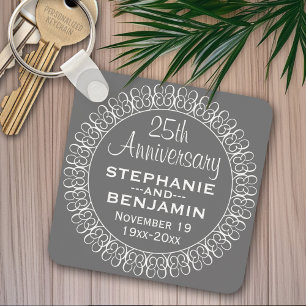 Llavero 25to Aniversario de boda personalizado