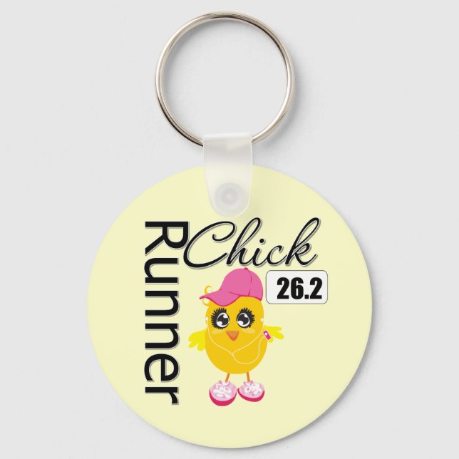 Llavero 26,2 Miles Marathon Runner Chick (Anverso)
