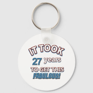 Llavero 27th year birthday designs
