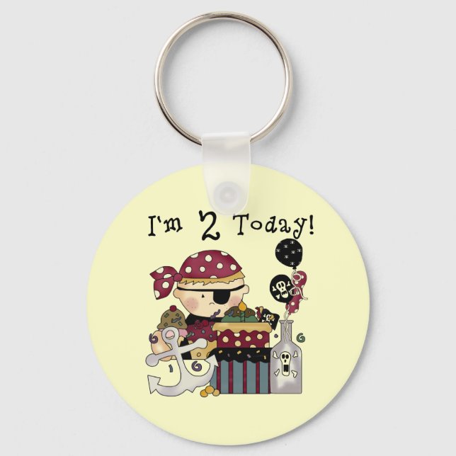 Llavero 2.ª camiseta y regalo pirata de cumpleaños (Anverso)