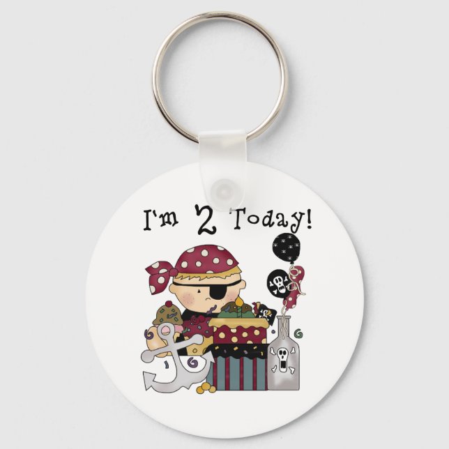 Llavero 2.ª camiseta y regalo pirata de cumpleaños (Anverso)