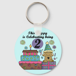 Llavero 2.ª Camiseta y Regalos de Cachorro de Cumpleaños