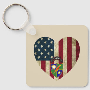 Llavero 2.º Batallón 75º Ranger Reg Bandera Corazón Nortea
