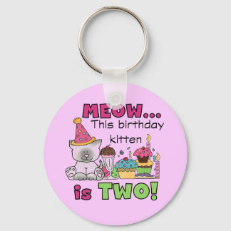 Llavero 2.º gatito de cumpleaños camisetas y regalos