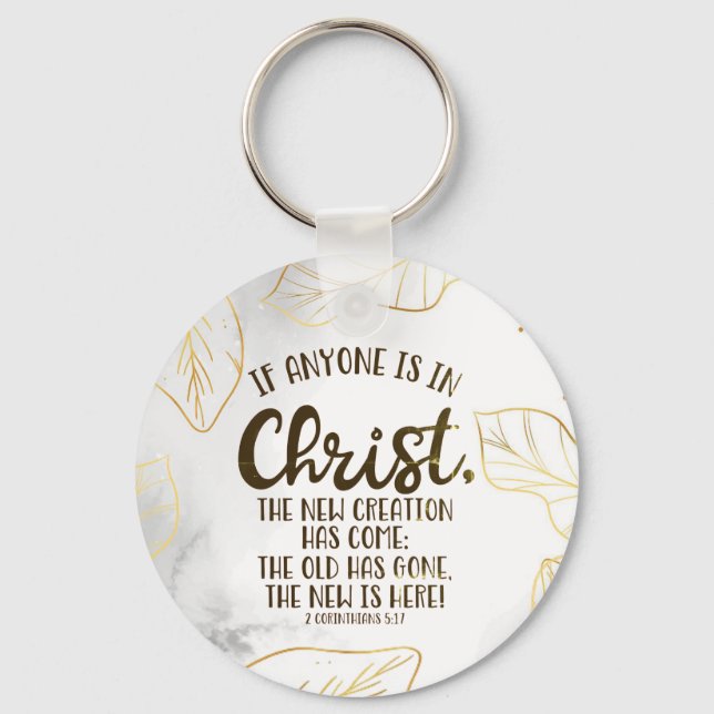Llavero 2 Corintios 5:17 Si alguien está en Cristo (Anverso)