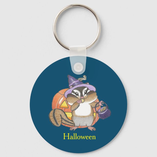 Llavero 2 diseños Chipmunk Squirrel Halloween Keychain (Reverso )