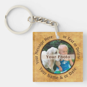 Llavero 2 fotos, cadena fotográfica personalizada Doble c