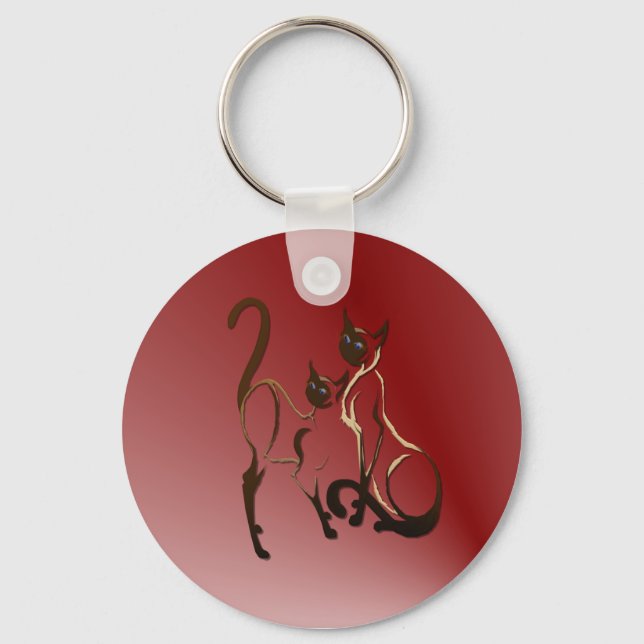 Llavero 2 Keychain de Siamese Kitties (Anverso)