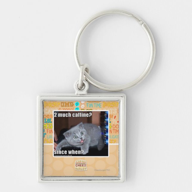 Llavero ¿2 mucho caffine? (Frente)