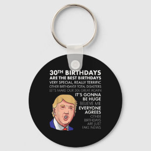 Llavero 30.º Regalo de cumpleaños Gracioso Trump Cita Cami