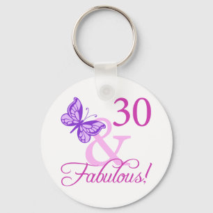 Llavero 30 Y Fabulosos Regalos De Cumpleaños (Plum)