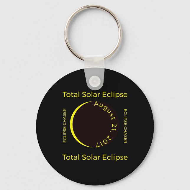 Llavero #34;eclipse Chaser#34; eclipse solar total de agos (Anverso)