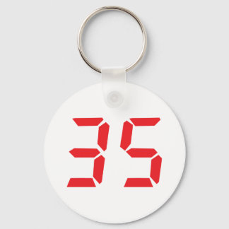 Llavero 35 número digital de treinta y cinco despertadores