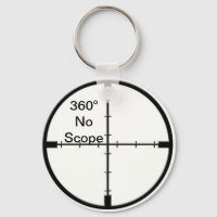 360 No Scope Video Game Chiste FPS keychain