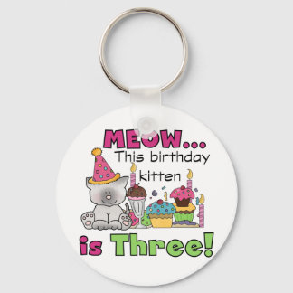 Llavero 3.ª camiseta y regalo de cumpleaños para gatitos