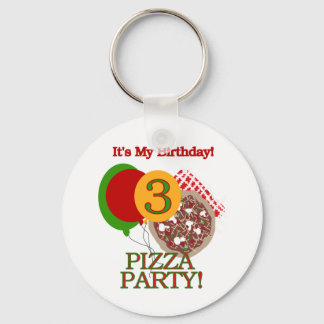 Llavero 3.ª Fiesta Pizza Camisetas de cumpleaños y regalos