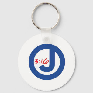 Llavero 3:16 de Juan (logotipo único)