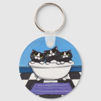 Llavero 3 en la Tub - Cadena de teclas para gatos