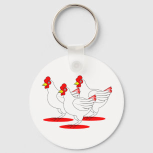 Llavero 3 gallinas francesas