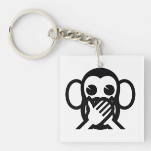 Llavero 3 Monos Sabios Iwazaru 言 わ ざ る No Hablar Emoji Mal