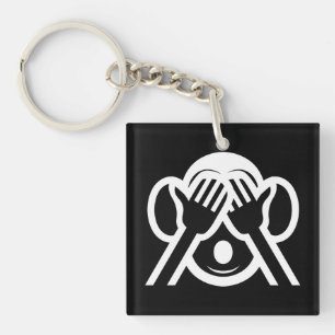 Llavero 3 Monos Sabios Mizaru 見ざる Emoji de No Ver el Mal