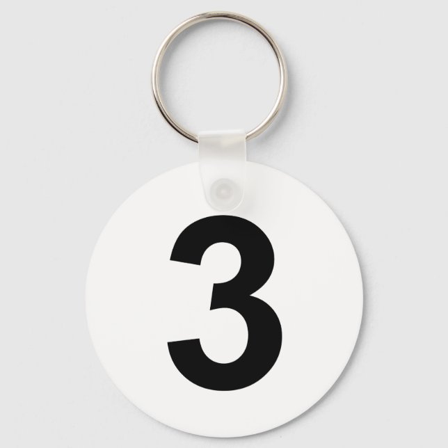 Llavero 3 - número tres (Anverso)
