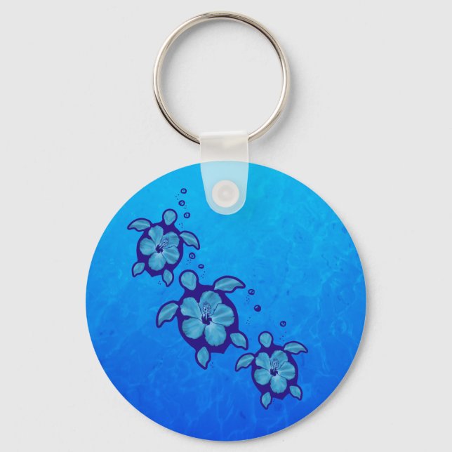 Llavero 3 tortugas Blue Honu (Anverso)