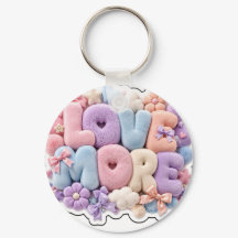 Llavero 3D de peluche "LOVE MORE"