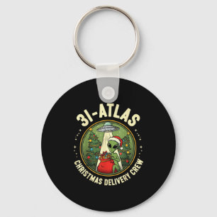 Llavero 3i_atlas Equipo de entrega de Navidad Santa Alien