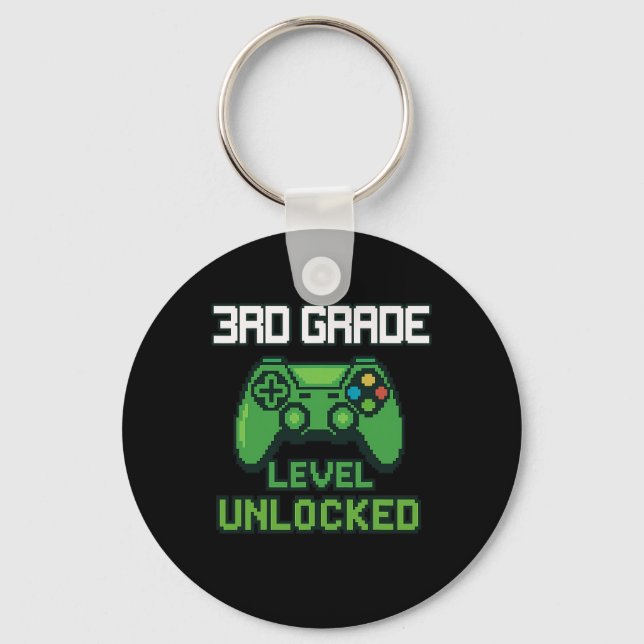 Llavero 3rd Grade Level Unlocked Gamer Ck To School Boys G (Anverso)