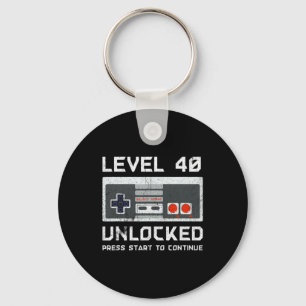 Llavero 40 Años Cuarenta Cumpleaños Regalo Nivel 40 Desblo