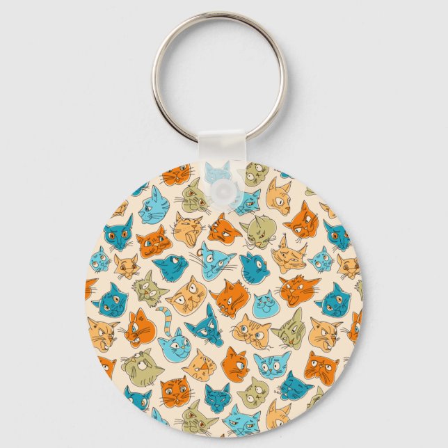 Llavero 40 caras de gato y una cola (Anverso)