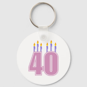 Llavero 40 velas (rosa/púrpura)